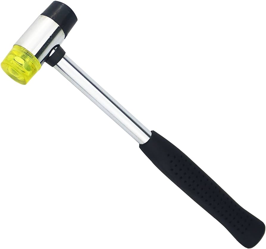 Martillo acero con cabeza de goma y plástico
