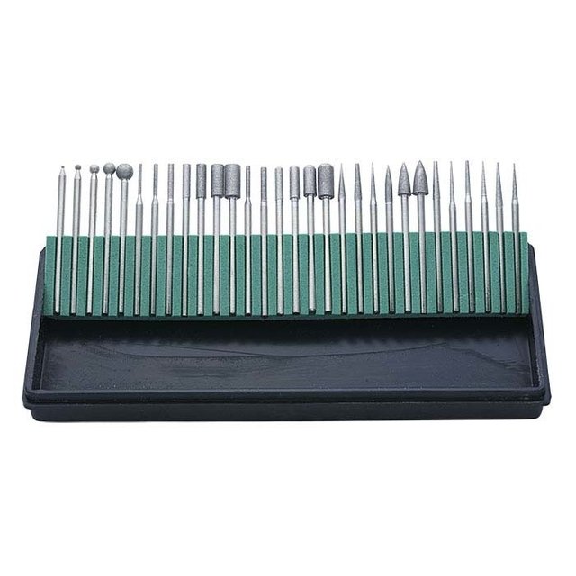 Kit de fresas de diamante de 1 a 5mm (400 & 240 grit) / de 1 a 3.2mm (120 grit)