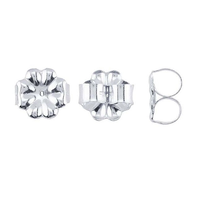 Mariposas grandes (9mm) en plata - Valor por par